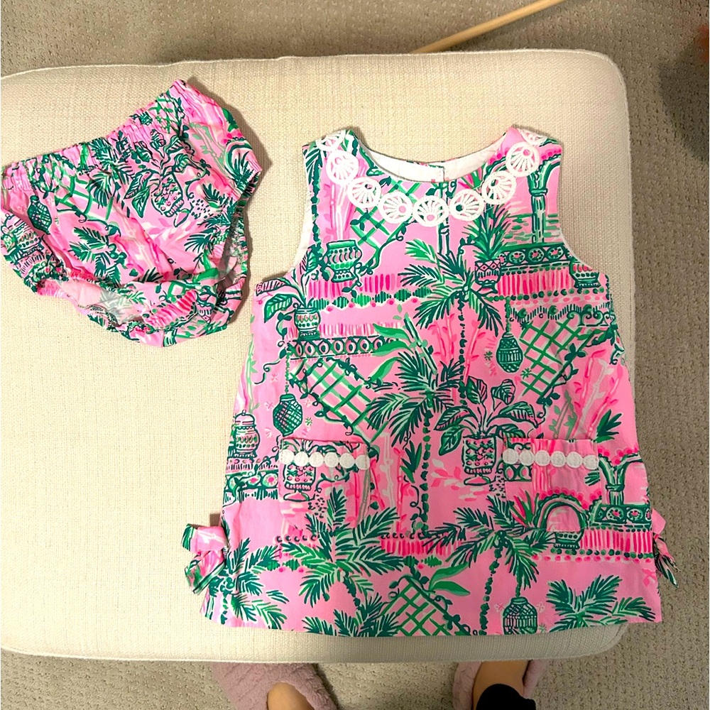 Lilly Pulitzer Shift Dress baby girl size 12-18 month never worn